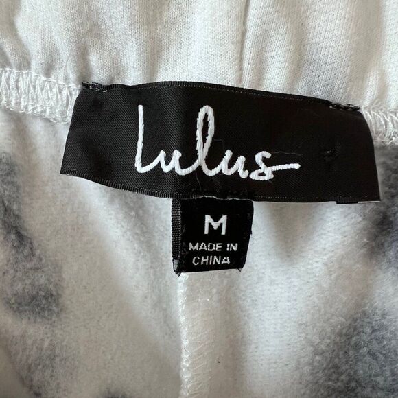 Lulus Size M Women White Washed Tie Dye Cozy High Rise Lounge Jogger Sweatpants - Picture 3 of 11